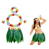 Yetişkin Hawaii Kostüm Seti - Yaprak Etek & Hawaii Set - 5 Parça
