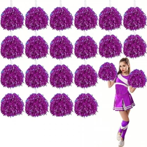 10 Çift ( 20 Adet ) Fuşya Renk 23 Nisan 19 Mayıs 29 Ekim Okul Gösteri Ponponları