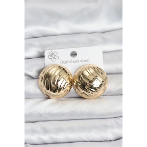 316L Çelik Gold Renk Vintage Kadın Küpe
