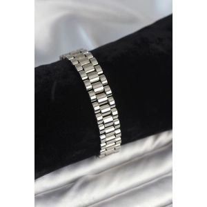 316L Çelik Gümüş Renk 12 mm Kalınlık Erkek Bileklik