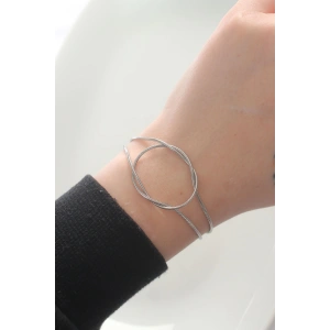 316L Çelik Gümüş Renk Düğüm Model Bileklik