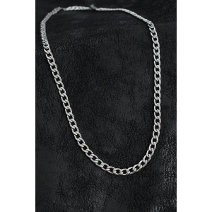 316L Çelik Kalın Klasik Zincir Model Gümüş Renk Erkek Kolye