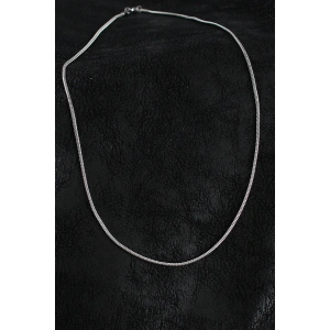 316L Çelik Örme Zincir Model Gümüş Renk Erkek Kolye