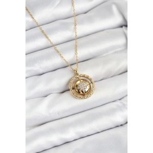 316L Çelik Zincir Gold Renk Kutup Yıldızı Model Kadın Kolye