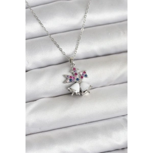 316L Çelik Zincir Gümüş Renk Chirtsmas Bell Model Yılbaşı Temalı Kadın Kolye