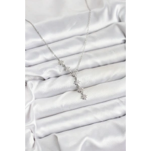 316L Çelik Zincir Gümüş Renk Kutup Yıldızı Model Kadın Kolye