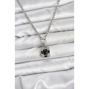 316L Çelik Zincir Gümüş Renk Vintage Model Kadın Kolye