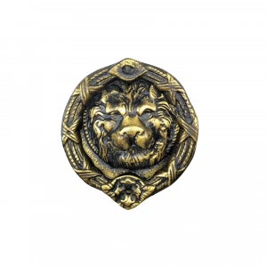 Antika Tarz Dekoratif Pirinç  Kapı Tokmağı, Taktak - 185 Mm, Antik