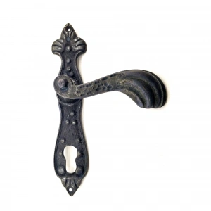 Antika Tarz Dekoratif Pirinç Mevlana Banyo Kapı Kolu - 228x48 mm, Oksit