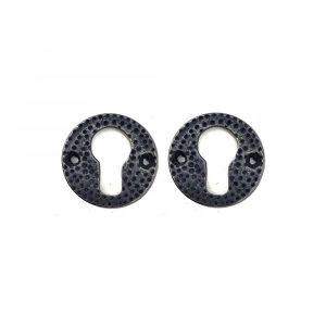 Antika Tarz Dekoratif Pirinç Oda Kilit Rozeti - 49mm, Oksit