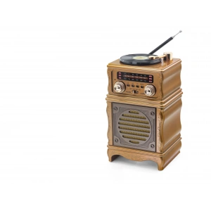 Bluetooth Nostaljik Fm Radyo Usb Tf Aux Hoparlör - Kahverengi FX2502B