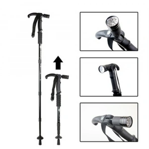 Boya Göre Ayarlı Işıklı Yürüyüş Bastonu LED Güçlü Aydınlatmalı Ergonomik Tasarım WT-002