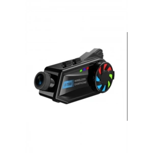 Bt68 Motosiklet Kask Bluetooth Kulaklık 1080p Kamera Ses Kontrolü Video Kayıt Özellikli İntercom