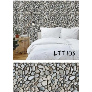 Çakıl Taşı Desenli Yapışkanlı Kaplama Kağıdı  Büyük Boy 3 Metre