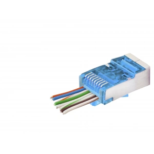 Cat6E Ez Rj45 Metal Konnektör 100 Adet Plastik Kutu - Mavi ND2420