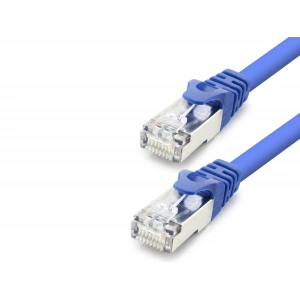 Cat7 Ethernet Patch Kablosu 10 Gbps 600 Mhz 30 Cm - Mavi HDX5097