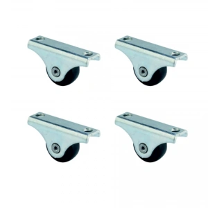 Furç Sabit Teker - 20MM - Siyah HKS226 - 4 Adet