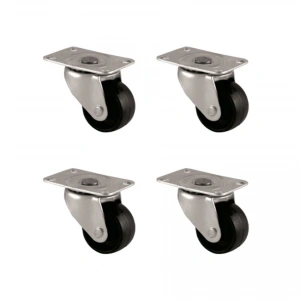 Furç Tablalı Bilyalı Teker - 32MM - Siyah HKS233 - 4 Adet