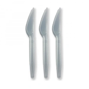 Gri Renk Lüks Plastik Bıçak 25 Adet
