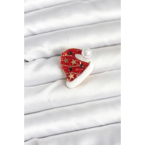 Kırmızı Şapka Model Yılbaşı Temalı Broş