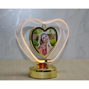 Kişiye Özel Fotoraf Alanli Kalpli Led Çerceve Alk4450