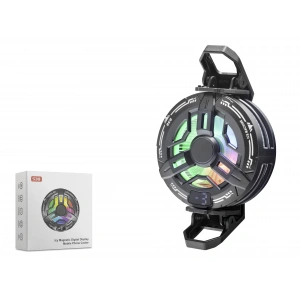 Manyetik Klipsli Telefon Soğutucu Fan Rgb Isı Göstergeli Siyah S38
