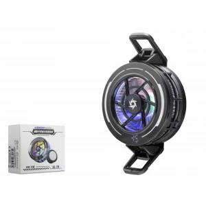 Manyetik Klipsli Telefon Soğutucu Fan Rgb Isı Göstergeli Siyah SL70