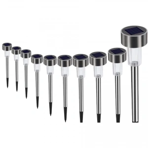 Metal Gövdeli Solar Bahçe Lambası 10 lu Paket