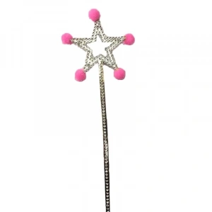 Pembe Ponponlu Yıldız Peri Asası 1 Adet