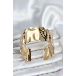 Pirinç Gold Renk Levha Model Kadın Bileklik