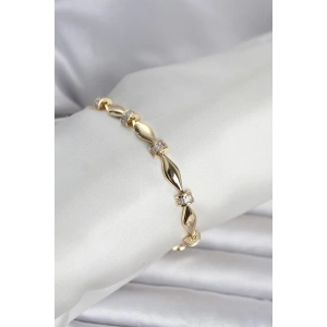 Pirinç Gold Renk Sütun Model Kadın Bileklik