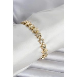Pirinç Gold Renk Yıldız Model Kadın Bileklik