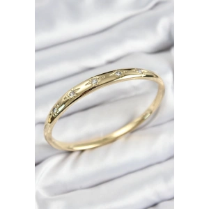 Pirinç Zirkon Taşlı Kutup Yıldızı Model Gold Renk Kadın Kelepçe
