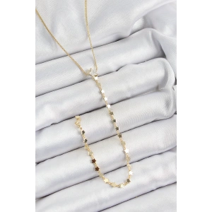 Pirinç Zirkon Taşlı Yıldız Figürlü Y Model Gold Renk Kadın Kolye