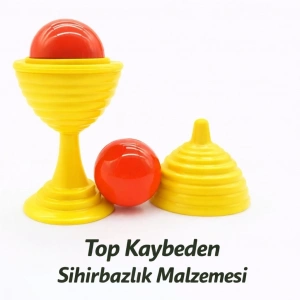 Sarı Renk Sihirli Kupa Top Kaybetme Oyunu 7 Cm