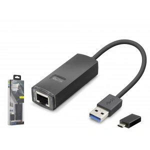 Usb 3.1 Usb Type-c Gen1 Ethernet Adaptör Gigabit Siyah LAN03