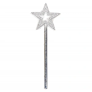 Yıldız Model Peri Asası Melek Asası Prenses Asası Metalize Gümüş Renk