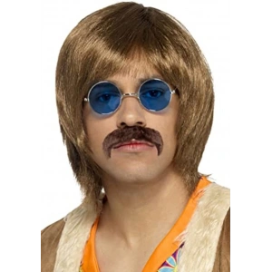 Yuvarlak Cam John Lennon Tarzı Gümüş Çerçeveli Mavi Gözlük