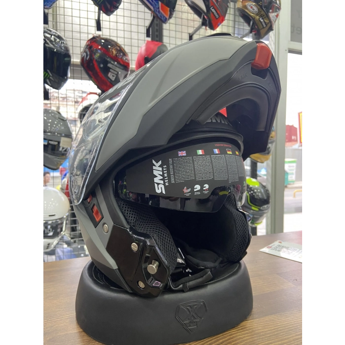 GULLWING MAT GRİ ÇENE AÇILIR KASK