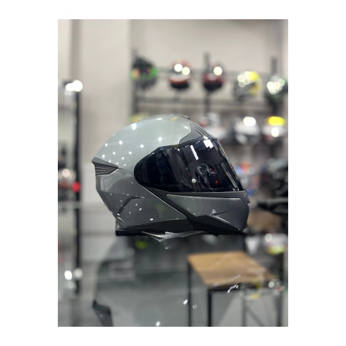 Gullwing Blank Anthracıte Çene Açılır Kask ŞEFFAF VİZÖRLÜ