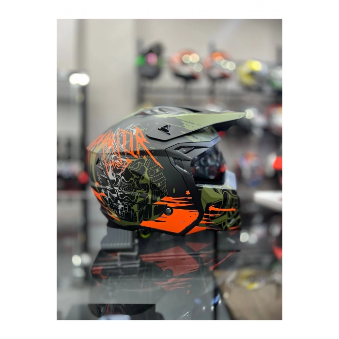 X1-X SEUL WARRİOR ORRANGE KASK MOTOZİLLA