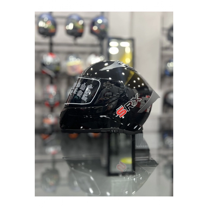 Solid Shiny Black Dark Smoke Vizör