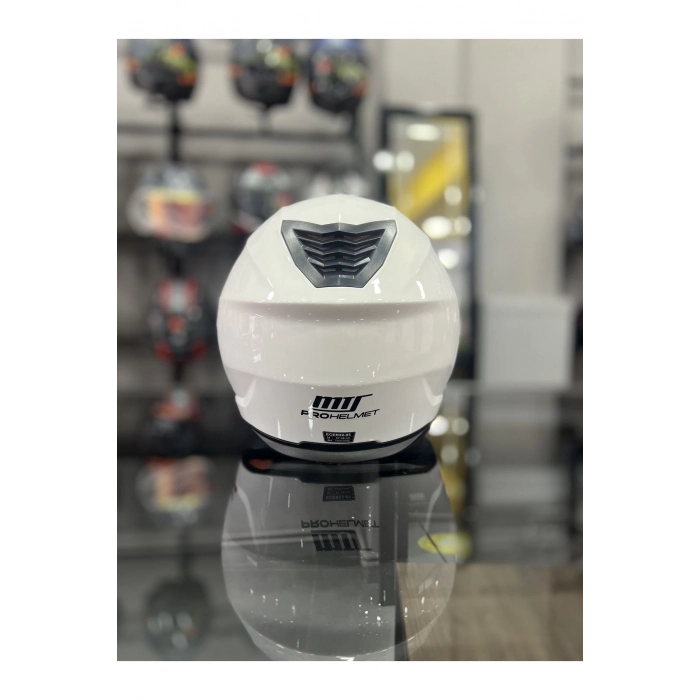 Çene Açılır Kask Beyaz