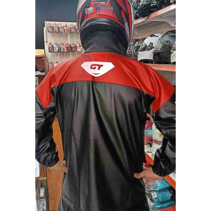 Gt Cepli Ve Reflektörlü Yağmurluk Takım Kırmızı