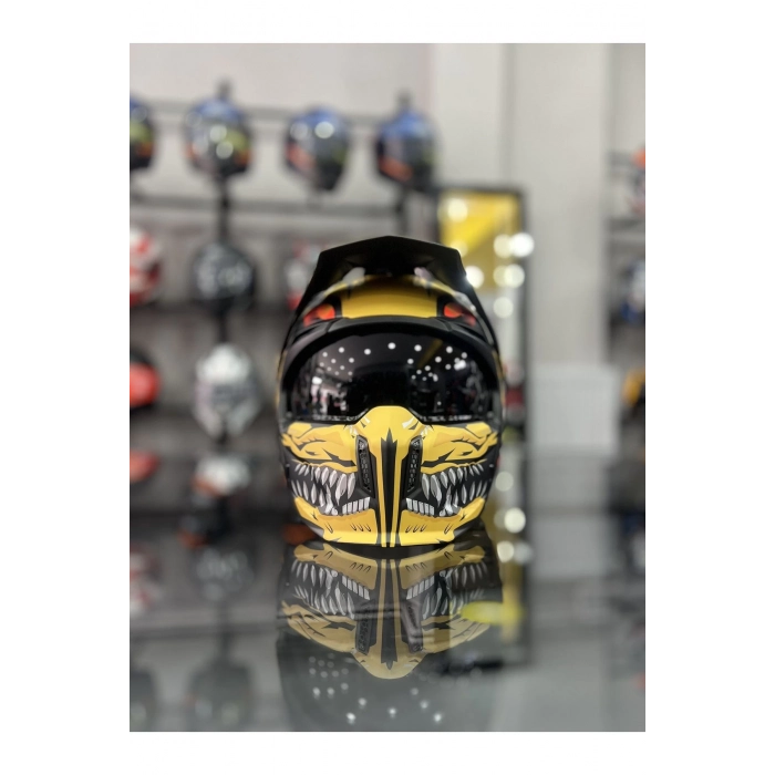 Helmets StreetFighter SV Aztec B3 Matt Sarı/Siyah Kask