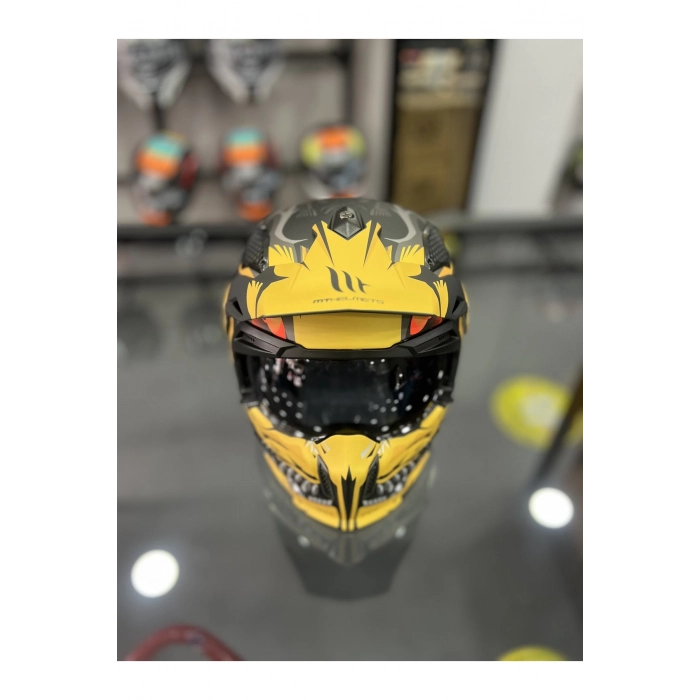 Helmets StreetFighter SV Aztec B3 Matt Sarı/Siyah Kask