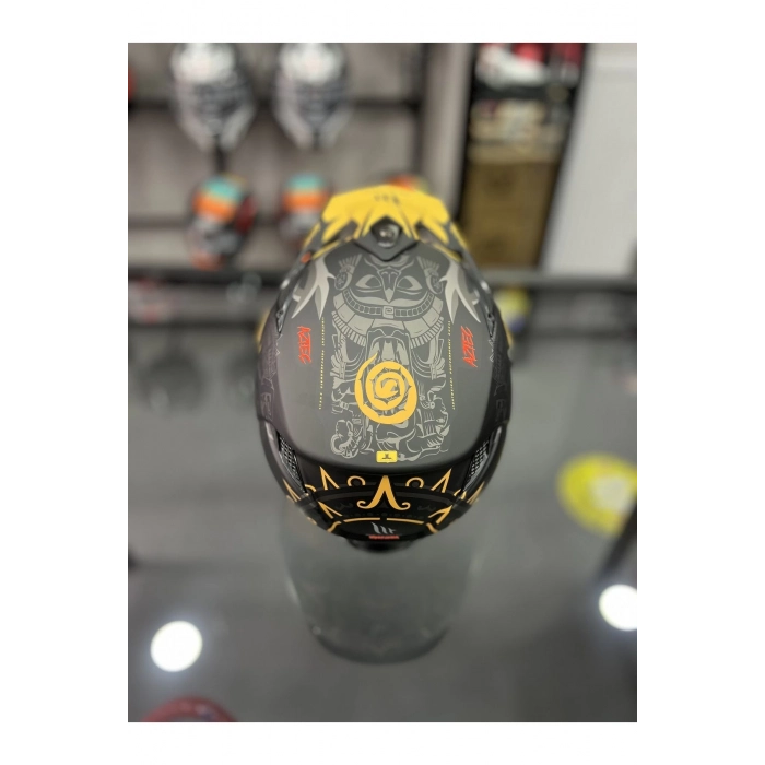 Helmets StreetFighter SV Aztec B3 Matt Sarı/Siyah Kask