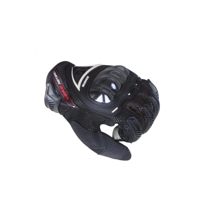 Erkek Siyah Mc44 Yazlık Full Korumalı Profesyonel Uzun Eldiven