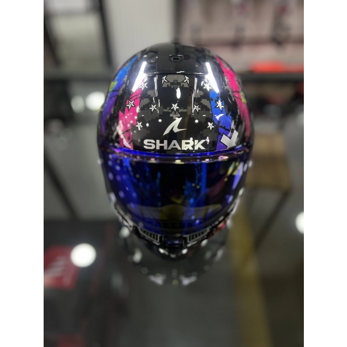 Skwal İ3 Hellcat Parlak Mavi Pembe Şeffaf (x1 Mavi Vizörlü)