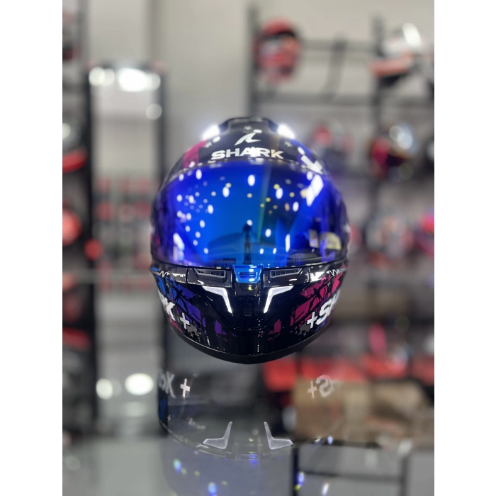 Skwal İ3 Hellcat Parlak Mavi Pembe Şeffaf (x1 Mavi Vizörlü)